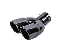 Embout Echappement,iSpchen 76mm Diamètre Tuyau D'échappement De Voiture Double Embout D'échappement Sortie en Acier Inoxydable Universel Cache D'échappement Pot