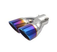 Embout Echappement,iSpchen 76mm Diamètre Tuyau D'échappement De Voiture Double Embout D'échappement Sortie en Acier Inoxydable Universel Cache D'échappement Pot
