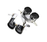 Embout Echappement Pour Audi A6 A7 S-line S6 S7 2016-2018 Accessoires De Voiture Embout D'échappement Noir Tuyau D'échappement Embout De Silencieux En Acier Inoxydable(Noir)