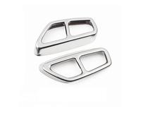 Embout Échappement Pour BMW G20 G30 Pour X3 G01 Pour X5 G05 Pour X7 G07 G11 Voiture Coffre Queue Gorge Décoration Cadre Couverture Tuyau D'échappement Garniture(For G30-Silver)