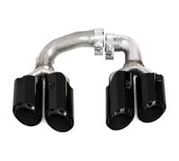 Embout Échappement Pour Cayenne 9Y0 2018-2024 Tuyaux D'échappement Silencieux Conversion Carré Quad Aucune Soudure Nécessaire Embouts(Hybrid Black)