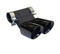 Embout Échappement Pour Cayman 981 987 718 Pour Boxster Embout D'échappement Rectangulaire Mise À Niveau Dans Tuyau Queue Silencieux Double Sortie(Silver)