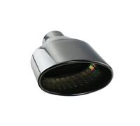 Embout échappement Pour RS5 RS6 A6 Universal 2.5 Entrée 1 PCS Silencieux Voiture Modifié Tuyau Échappement En Acier Inoxydable Noir Sortie Ovale Inclinée(P0DJ3027f-L)