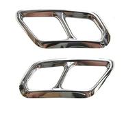 Embout Echappement Pour Volvo XC40 2018-2024 Cadre De Tuyaux D'échappement De Voiture Accessoires Voiture Tuyau Gorge Queue Noir Garniture Couverture Modifiée Garniture Tuyau Echappement(Xc*40 silver)