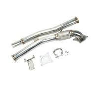 Embout Échappement pour VW pour Golf MK5 MK6 pour Jetta pour GTI GLI 2.0T TSI pour A3 8P Moteur Turbo Tuyaux Descente Acier Argenté Tuyau Descente Voiture Tuyau échappement