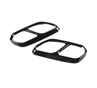 Embout échappement Pour VW Pour Touareg CR7 2018 2019 2020 Lot 2 Embouts Silencieux Échappement Arrière Gauche Et Droit En Acier Inoxydable Noir