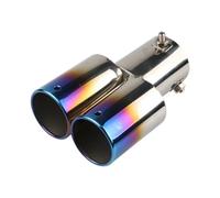 Embout Echappement Sifflet De Turbine pour Modification De Voiture Échappement Général Une Boîte sur Deux Embout D'échappement en Acier Inoxydable Silencieux Embouts Silencieux(Face b)