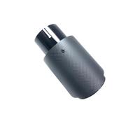 Embout Echappement Système d'échappement en Fiber de carbone mat for voiture, pointe tuyau silencieux, décorations universelles droites acier inoxydable noir(ID 57mm-OD 76mm)