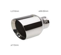 Simoni Racing Embout d'échappement TRX/20 Rond/Oblique Inox Ø114×L210 mm Montage ->60mm