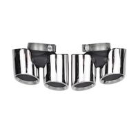 Embout Echappement Tuyau D'échappement Bouche Carrée Acier Inoxydable Adapté pour 911 2011-2018 Buse Quatre Sorties Modifiée D'échappement Tip Tail Throat(2011-2015 Silver)