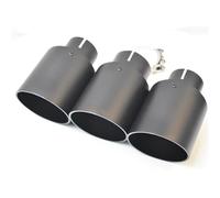 Embout Echappement Tuyau d'échappement coupé en aluminium noir mat, 1 pièce, Design pour voiture D'échappement Tip Tail Throat(60-105)