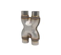 Embout Échappement Tuyau D'échappement H En Acier Inoxydable 409 Entrée 2 2.25 5 3 Sortie 51 57 63 76MM Pour Silencieux Universel Adaptateur De Tube X(76mm 3.0inch)