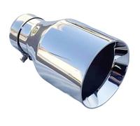 embout echappement Tuyau d'échappement universel en acier inoxydable à bord plat pour modification de voiture Extrémités de Tuyau d'échappement(51MM IN-101MM OUT)