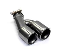 Embout échappement Un Embout Silencieux Échappement En Acier Inoxydable Noir Titane Pour Série 3 320i 318i F30 2013 2014 2015 2016(Noir 320i)