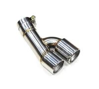 Embout échappement Un Embout Silencieux Échappement En Acier Inoxydable Noir Titane Pour Série 3 320i 318i F30 2013 2014 2015 2016(Argent 318i)