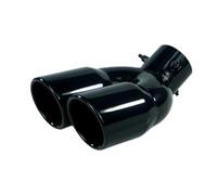 Embout Echappement Universal 63mm d'entrée de voiture double-tonneau d'échappement arrière la queue tuyau noire Titanium Sortie en acier inoxydable Accessoires(Black W)