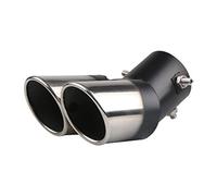 Embout Echappement Universal Slant Dual Outlet Embout d'échappement de voiture Silencieux en acier inoxydable Sifflet sonore Tuyau(A)