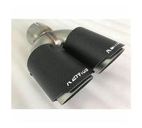 Embout Echappement Universel Double Tuyau D'échappement Silencieux Astuce Voiture Modification Embout D'échappement Silencieux Pour Série 3(63MM IN -101MM OUT)