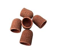 Embout emeri Capuchon d'ongle outil de lime de manucure Nail Art poignée en caoutchouc poignée accessoires de Machine de perceuse à ongles pour Polissage(5pcs 13X19MM)