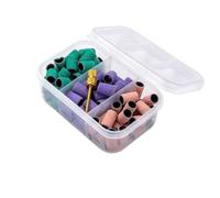 Embout emeri Grains pédicure manucure Machine perceuse têtes de meulage Gel vernis dissolvant Bits pour Polissage(Grit75pcs)