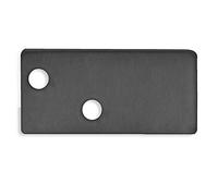 Embout en aluminium EC95 pour profilé FURNIT6 D avec vis, noir RAL 9005