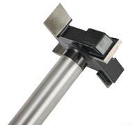 Embout en carbure pour fraises de surface de spoilboard CNC, tige de 1,27 cm, diamètre de coupe de 5,1 cm, longueur de coupe 1,27 cm, design à 4 cannelures pour bois, MDF, contreplaqué et