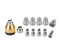 Embout en cuivre pour p80 pour pièces d'usure plasma Cuivre robuste | Lot de 10 pièces, 5 buses, 5 électrodes, durable, pour brûleur p80, coupes précises