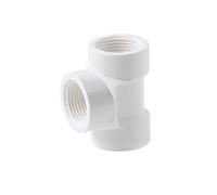 embout externe Raccord fileté for tuyau en PVC, adaptateur T 1/2"-1", bouchon femelle for alimentation eau, 1 pièce(White,1/2 inch)