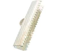 Embout fermoir pour ruban et miyuki 25mm argenté x10 - graine créative Argenté G
