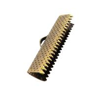 Embout Fermoir Pour Ruban Et Miyuki 25mm Bronze X10