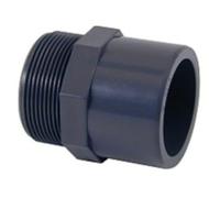 Embout fileté Pvc pression (à visser 2'' - dia.50 Int et dia. 63 Ext)