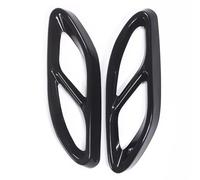 Embout Garniture Couvercle 1 Paire De Caches Pour Double Sortie D'échappement Arrière Compatible Avec Benz Pour W213 2014 2015 2016 2017 2018 2019 2020 2021(Black)