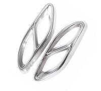 Embout Garniture Couvercle 1 Paire De Caches Pour Double Sortie D'échappement Arrière Compatible Avec Benz Pour W213 2014 2015 2016 2017 2018 2019 2020 2021(Silver)