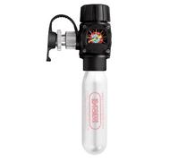 Embout gonfleur vélo cartouche CO2 avec manomètre ( Noir / 70 mm )