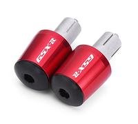 Embout Guidon Moto CNC Aluminium Moto 7/8"22mm Poignées De Guidon Bouchons D'extrémité De Barre pour Su-zu-ki GSXR GSX-R 1000 750 600 K1 K2 K3 K4 K5 K6 K7 K8 K9 (Color : Red)