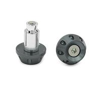 Embout guidon moto Pour Motos Universelles 7/8" 22mm Poignée Extrémité Guidon Poignées Extrémités Curseurs Capuchon Bouchon Curseur(GRIS)