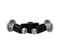 Embout guidon moto Pour Triumph 7/8" 22 Mm Moto Poignée Barre Fin Poignées Cap Bouchon Curseur Couvercle Contrepoids(ARGENT,B)