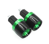 Embout Guidon Poignées De Guidon De Moto CNC 7/8" 22MM, Embouts De Guidon, Curseur De Poids pour Z650 Z 650 2010-2019(Green)