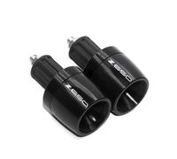 Embout Guidon Poignées De Guidon De Moto CNC 7/8" 22MM, Embouts De Guidon, Curseur De Poids pour Z650 Z 650 2010-2019(Black)