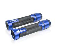Embout Guidon Pour YZF 600R YZF600R 2000-2019 Moto Guidon 22 MM Guidon Grip Main Cap Fin Moto Racing Grips(Blue)