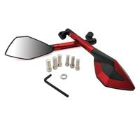 embout guidon rétroviseur latéral Pour Hornet 250 CB 600F Pour CBF600 Pour CBR600F CB919 Pour VTX1300 Moto Rétroviseurs Barre Latérale Réglable Vue Arrière(Red)