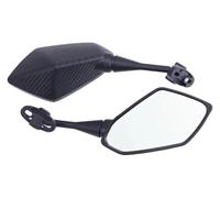 embout guidon rétroviseur latéral Pour Kawasaki Pour Ninja 250R EX250 ZX6R ZX636 Z1000SX Pour 650R ER6F Moto Rétroviseur Latéraux Rétroviseurs(Carbon)