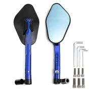 embout guidon rétroviseur latéral Pour Kawasaki Pour Z1000 Pour Z750 Pour ER-6F Pour ER-6N Moto CNC Rétroviseurs Avec Vis 8MM Ou 10MM Latéraux(Blue)
