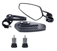 embout guidon rétroviseur latéral Pour Kawasaki Z125 Pour Pro Z650 Z750 Z800 Z900 Z1000 ER6N ER6 Moto Rétroviseur 7/8" 22 Mm Guidon Extrémité Latérale Aile Rétroviseurs(Black clear lens)