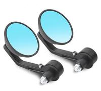 embout guidon rétroviseur Moto Rétroviseur Rétroviseurs 7/8 Pouces Ronds Tige Scooter Vue latérale Convient aux(2 Pieces Blue lens)