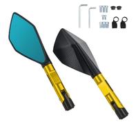 embout guidon rétroviseur Pour Kawasaki Pour Z650 Z750 Z800 Z1000 Pour Z900 ER6N ER6F Moto Rétroviseur Rétroviseurs(Golden)