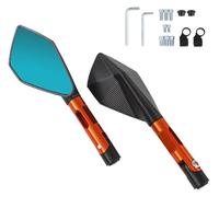 embout guidon rétroviseur Pour Kawasaki Pour Z650 Z750 Z800 Z1000 Pour Z900 ER6N ER6F Moto Rétroviseur Rétroviseurs(Orange)