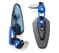 embout guidon rétroviseur Pour Kawasaki Z125 Pour Pro Z650 Z750 Z800 Z900 Z1000 ER6N ER6 Moto Rétroviseur 7/8" 22 Mm Guidon Extrémité Latérale Aile Rétroviseurs(Blue)