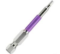 Embout Hexagonal 65mm Acier, Magnétique, pour h5 Embout Hexagonal(H2.5) | Pour Mécanique Auto, Acier Trempé 62HRC, pour idéal pour pros, Queue 1/4 Pouces, Taille 65mm