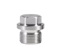 Embout Hexagonal En Acier Inoxydable M8 M10 M12 M14 M16 M18 M20-M48 304, Bride Extérieure Hexagonale, Bouchon Solide, Raccord De Tuyau D'huile Et D'eau, 1 Pièce(M12x1.5-1pcs)